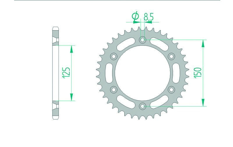 KTM 890 Duke R [2020-2023] - Kettenkit 520 XHR4 - 16/41-116 - Standard Kettenrad Stahl