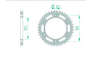 Ktm 790 DUKE ABS [2018-2026] - Kettenkit 520 XHR4 - 16/41-116 - Standard Kettenrad Stahl