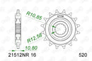 Yamaha XJ 6 F Diversion (RJ 22) [2013-2016] - Kettenkit 520 XSR4 - 16/46-118 - Standard Kettenrad Stahl