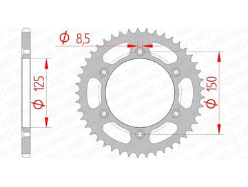 KTM 890 Adventure L [2022] - Kettenkit 520 XSR4 - 16/45-118 - Standard Kettenrad Stahl
