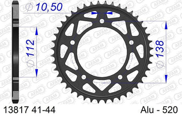 Yamaha YZF-R 1 (RN 32) [2015-2016] - Kettenkit 520 XHR4 - 16/41-114 - Standard Kettenrad Alu
