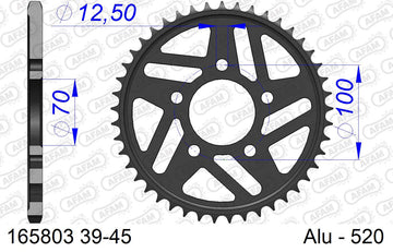 BMW HP 4 Race ABS (0 E 31) [2017-2020] - Kettenkit 520 XHR4 - 17/45-118 - Standard Kettenrad Alu