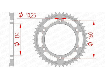 Honda CBR 1000 RR FIREBLADE SP ABS SC59 [2014-2016] - Kettenkit 525 XHR4 - 16/42-116 - Standard Kettenrad Stahl