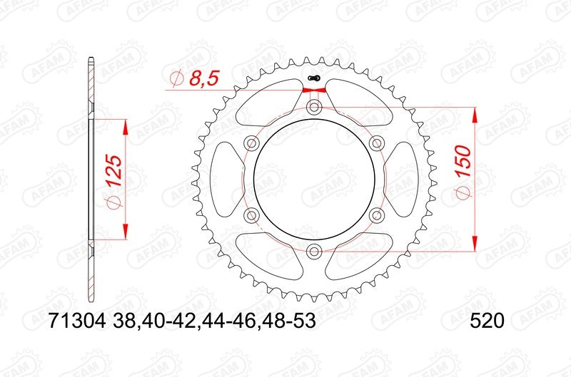 KTM 990 Duke [2024-2026] - Kettenkit 520 XHR4 - 16/43-116 - Standard Kettenrad Stahl