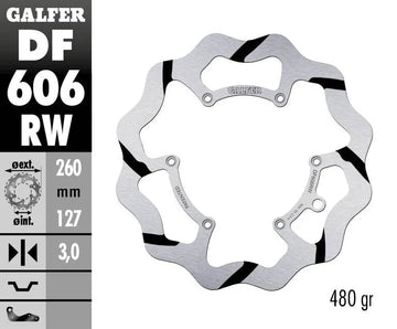 Husqvarna Wr 250 [1971] - BRAKE DISC FIXED WAVE GROOVED OVERSIZE – picture 2