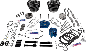 Harley-Davidson FXLRST 1923 Softail Low Rider ST 117 H.O. [2026] - 129" Power Package Motorleistungs-Kit – Oberfläche: Schwarz, Hervorgehobene Lamellen – Merkmal: Schwarze Stößelstangenrohre – Bild 1