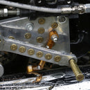 Adapter Bremsbehälter – 2-Fach 180° und Verschraubung 360° verstellbar, Aluminium, gold eloxiert