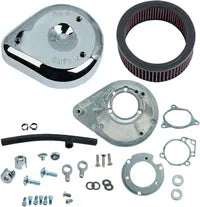 Harley-Davidson FLSTFB 1690 Fat Boy Special [2016-2017] - Mini Teardrop Stealth Luftfilter-Kit – Oberfläche: Silber – Bild 11