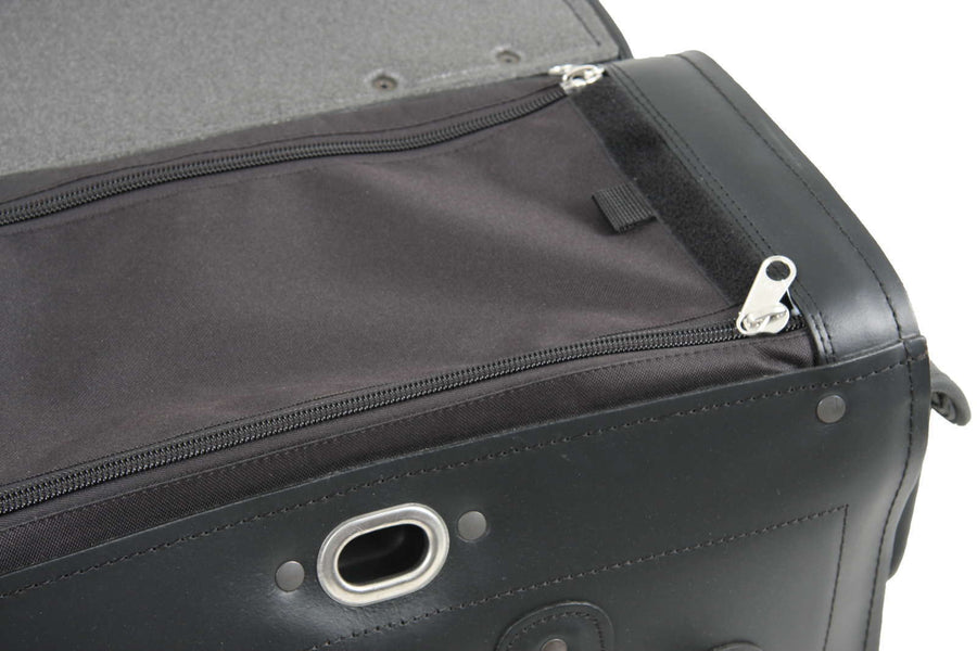 Motorcycle bag [Hepco & Becker] - leather handbag Buffalo Custom - luggage rack