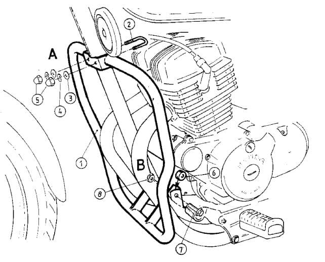 Honda CA 125 Rebel [1995-2001] - Engine guard chrome