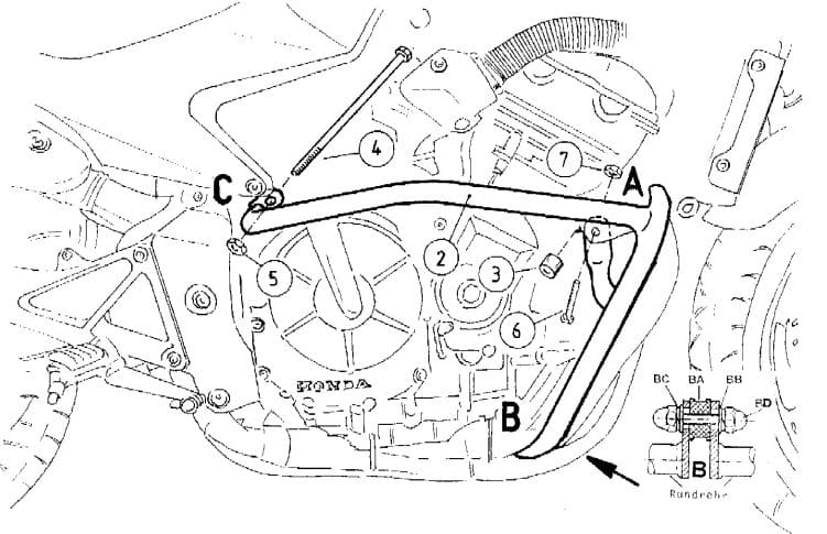 Honda CB 600 F Hornet [1998-2006] - Engine guard chrome