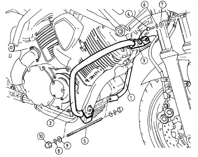 Yamaha BT 1100 Bulldog [2001-2006] - Engine guard chrome