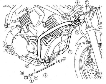 Yamaha BT 1100 Bulldog [2001-2006] - Engine guard chrome