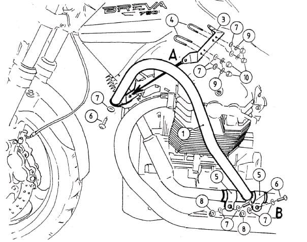 Moto Guzzi Breva V 750 ie [2003-2013] - Engine guard chrome