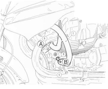 Moto Guzzi 1200 Sport [2007-2008] - Engine guard black