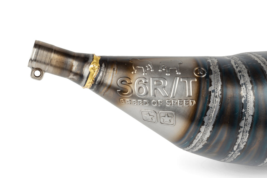 Peugeot XP6-Enduro 50 2T AM6 - Auspuff R/T 80–90 Schwarz / Orange