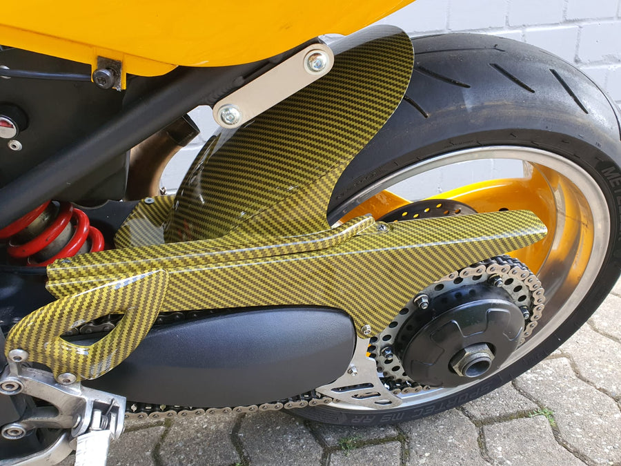 Triumph Daytona 955i 595N [2006] - Folientransferdruck Hinterradabdeckung Carbon Verkleidung