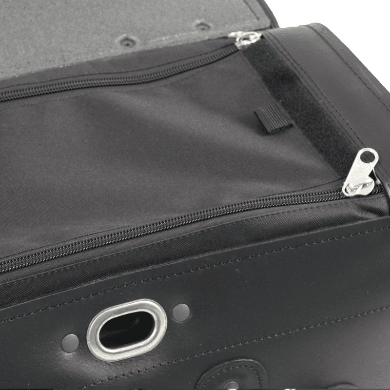 Motorcycle bag [Hepco & Becker] - leather handbag Buffalo - luggage rack