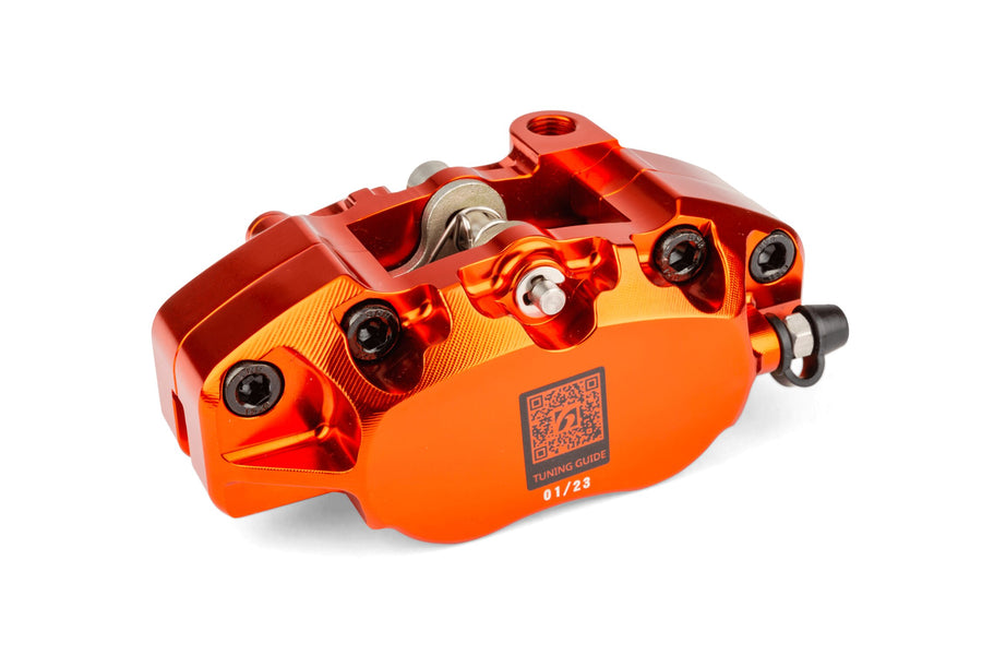MBK Nitro 50 2T LC [2000–] - 4-Kolben Bremssattel mit Adapter Orange