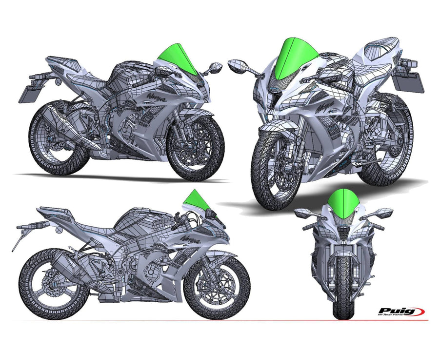 KAWASAKI ZX-10RR NINJA PERFORMANCE [2018] – R-Racer Screen – Transparent