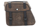 Motorcycle bag [Hepco & Becker] - Rugged leather brown left – cutout