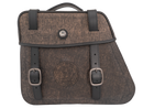 Motorcycle bag [Hepco & Becker] - Rugged leather brown left – cutout