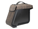 Motorcycle bag [Hepco & Becker] - Rugged leather brown left – cutout