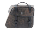 Motorcycle bag [Hepco & Becker] - leather bag set Rugged Cutout 19 L incl. quick release - cutout