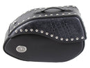 Motorcycle bag [Hepco & Becker] - leather Ivory black right - tube pannier holder