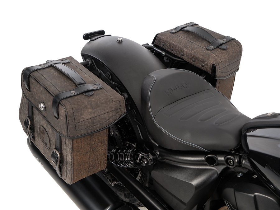 Indian Sport Scout [2025-2026] - Set: Ledertaschenhalter Cutout schwarz inkl. Rugged Ledertaschen braun
