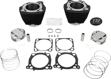 Harley-Davidson FLSB 1750 Softail Sport Glide 107 [2022] - Big Bore Zylindersatz – Oberfläche: Pulverbeschichtet, Wrinkle Black, Nicht hervorgehobene Kühlrippen – Bild 2