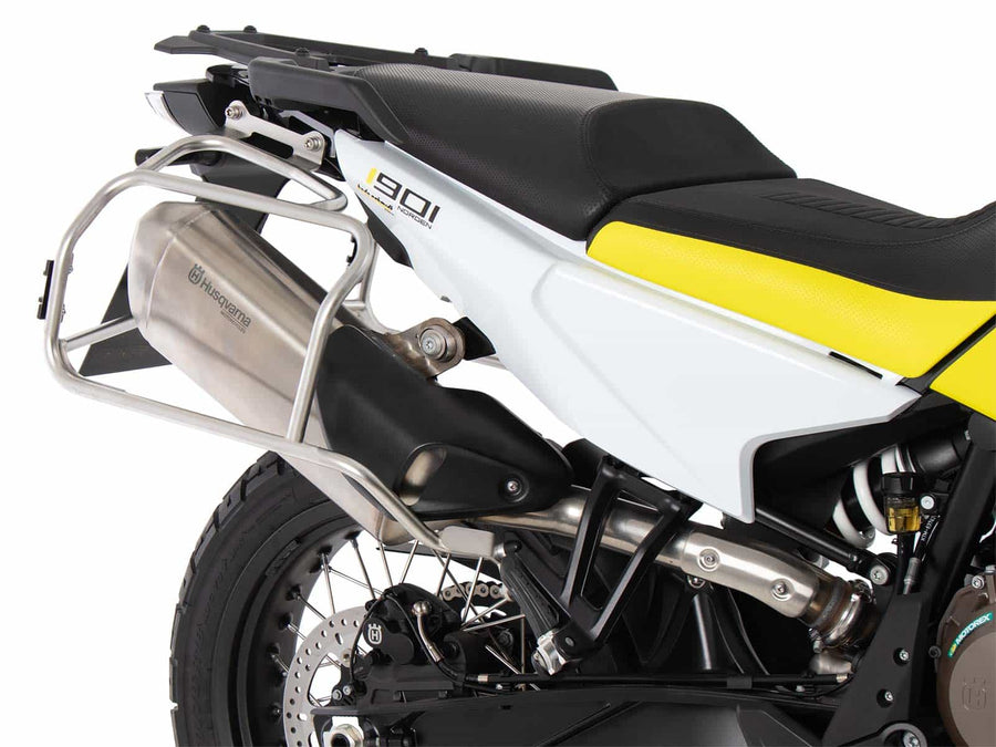 Husqvarna Norden 901 [2022-2026] - Kofferträgerset Cutout Edelstahl inkl. Xplorer Cutout silber Kofferset