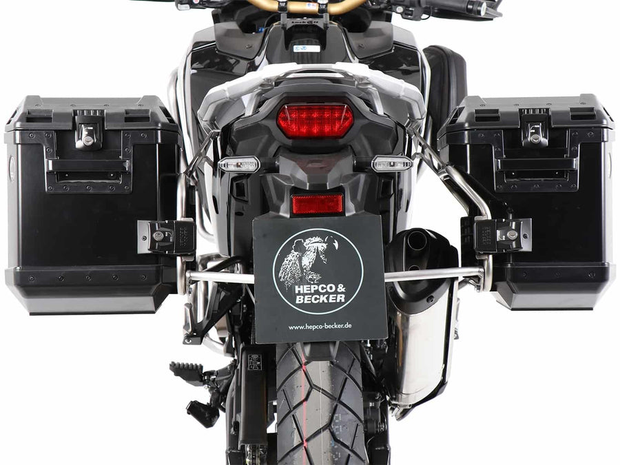 Honda CRF 1100 L Africa Tw [2024-2026] - Kofferträgerset Cutout Edelstahlträger inkl. Xplorer Cutout schwarz Kofferset
