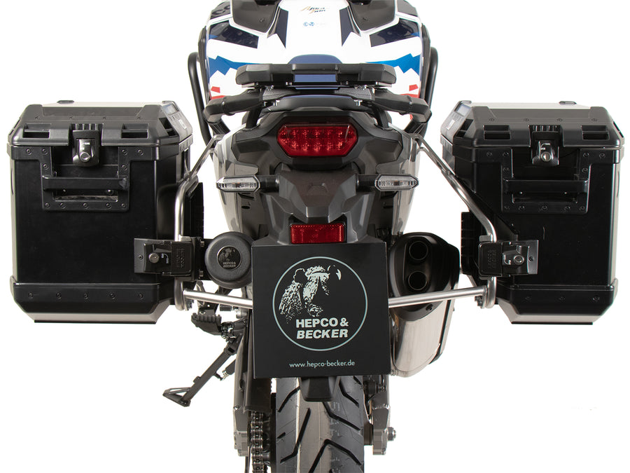 Honda CRF 1100 L AT Adv Sp [2024-2026] - Kofferträgerset Cutout Edelstahlträger inkl. Xplorer Cutout schwarz Kofferset