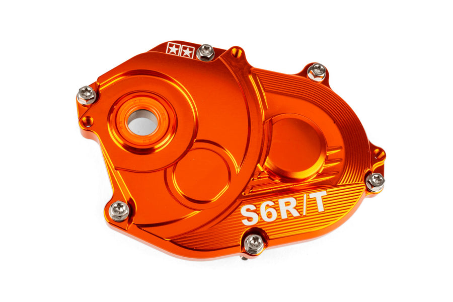 Aprilia SR Netscaper 50 2T LC - Gearbox cover R/T Orange titanium screws