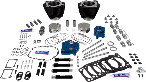 Harley-Davidson FXBB 1923 Softail Street Bob 117 [2026] - 129" Power Package Motorleistungs-Kit – Oberfläche: Schwarz, Nicht hervorgehobene Kühlrippen – Merkmal: Schwarze Stößelstangenrohre – Bild 2