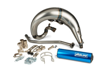 Beta RR SM 50 2T - Exhaust Cross ML Blue Left