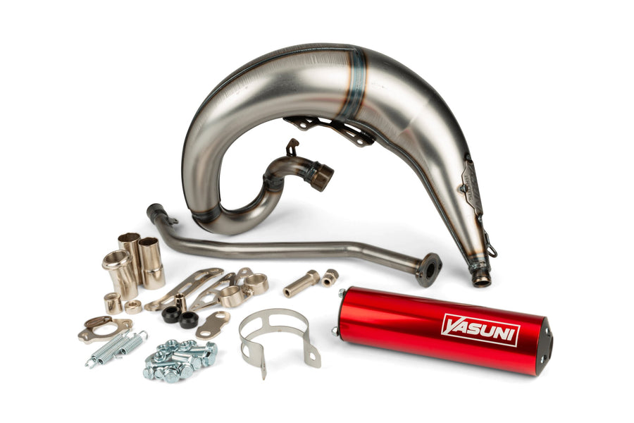 Rieju MRX Enduro Pro 50 2T AM6 - Auspuff Cross ML Rot Links