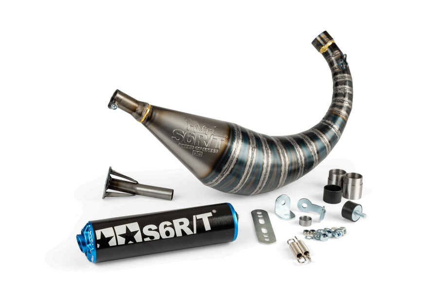 Fantic XM 50 2T - Auspuff R/T 70 - 80 Schwarz / Blau