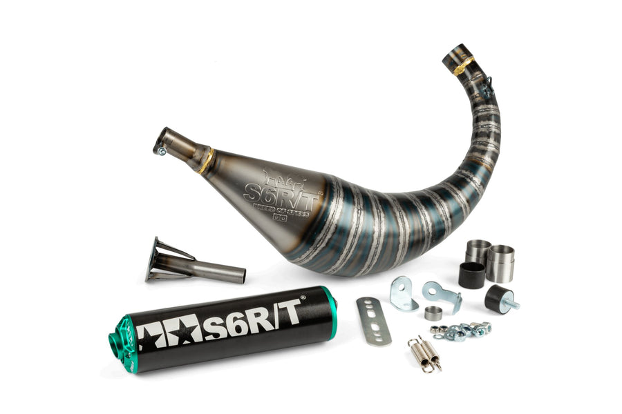 Fantic XE 50 2T - Auspuff R/T 70 - 80 Schwarz / Türkis