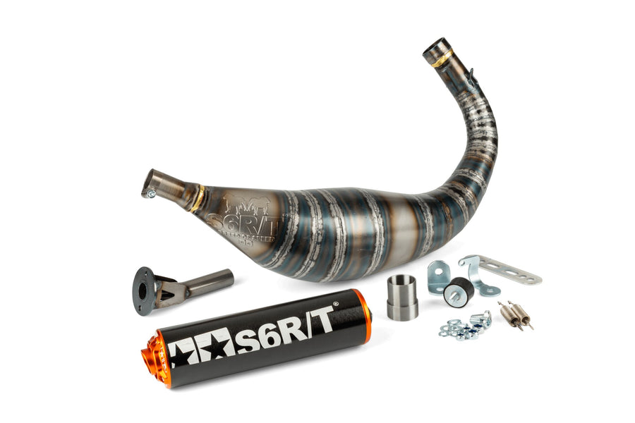 MBK X-Limit Enduro 50 2T AM6 [2004–] - Auspuff R/T 80–90 Schwarz / Orange