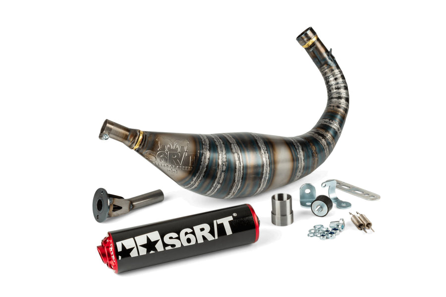 Fantic XM 50 2T - Auspuff R/T 80–90 Schwarz / Rot