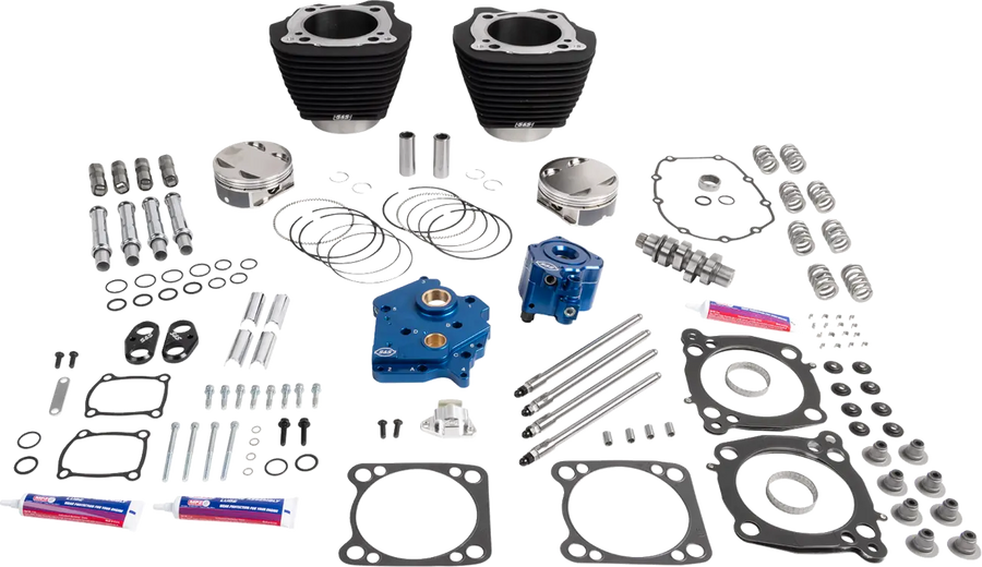 Harley-Davidson FLSTFI 1923 Softail Fat Boy Gray Ghost 117 [2026] - 132" Power Package Motorleistungs-Kit – Oberfläche: Schwarz, Nicht hervorgehobene Kühlrippen – Bild 1