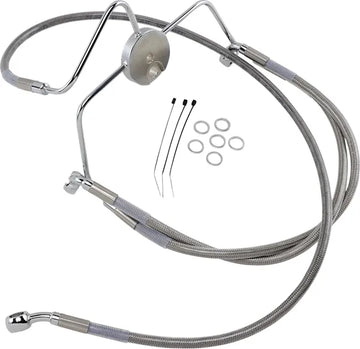 Harley Davidson Flhr [DRAG SPECIALTIES] - Stainless Steel Brake Line Kit, Extended