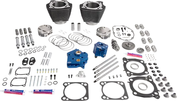 Harley-Davidson Fxlrs 1923 ABS [2026] - 132" Power Package Motorleistungs-Kit – Oberfläche: Schwarz, Hervorgehobene Lamellen – Bild 2