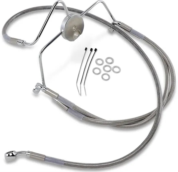 Harley Davidson Flhri [DRAG SPECIALTIES] - Stainless Steel Brake Line Kit, Extended