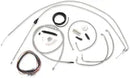 Harley Davidson Flhri [LA CHOPPERS] - Complete Stainless Steel Braided Handlebar Cable/Brake Line Kit
