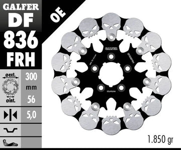 Harley-Davidson Flht 1584 Electra Glide Standard [2010] - Floating brake disc Skull - Image 2
