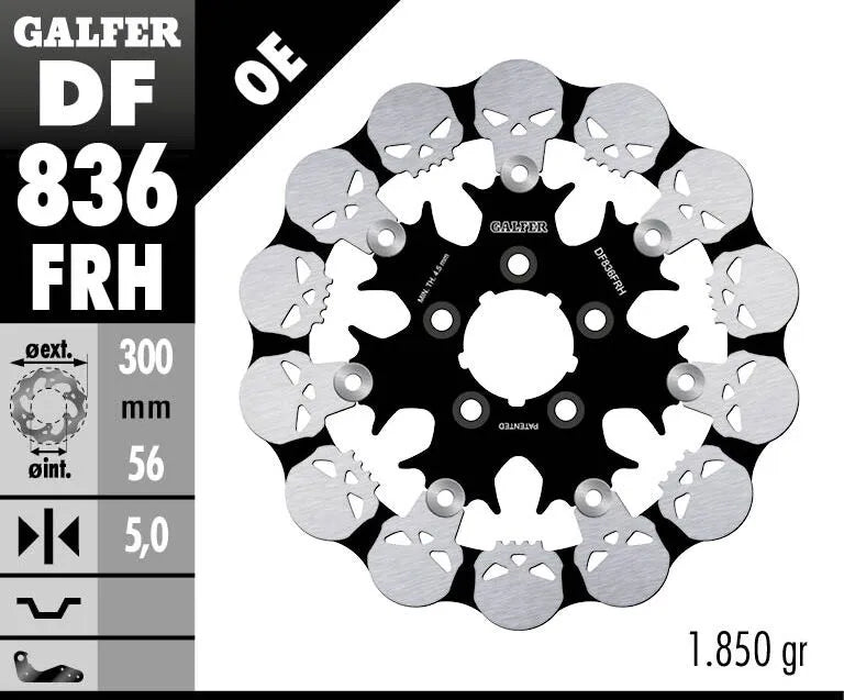 Harley-Davidson FLHRSE5 1800 Road King CVO 110th Anniversary [2013] - Floating Brake Disc Skull - Image 2