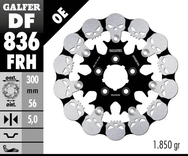 Harley-Davidson FLHRSE5 1800 Road King CVO 110th Anniversary [2013] - Floating brake disc Skull - Image 4